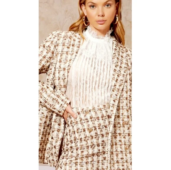 NEW: SHEER MOCK NECK RUFFLED BLOUSE - Picture 15 of 16